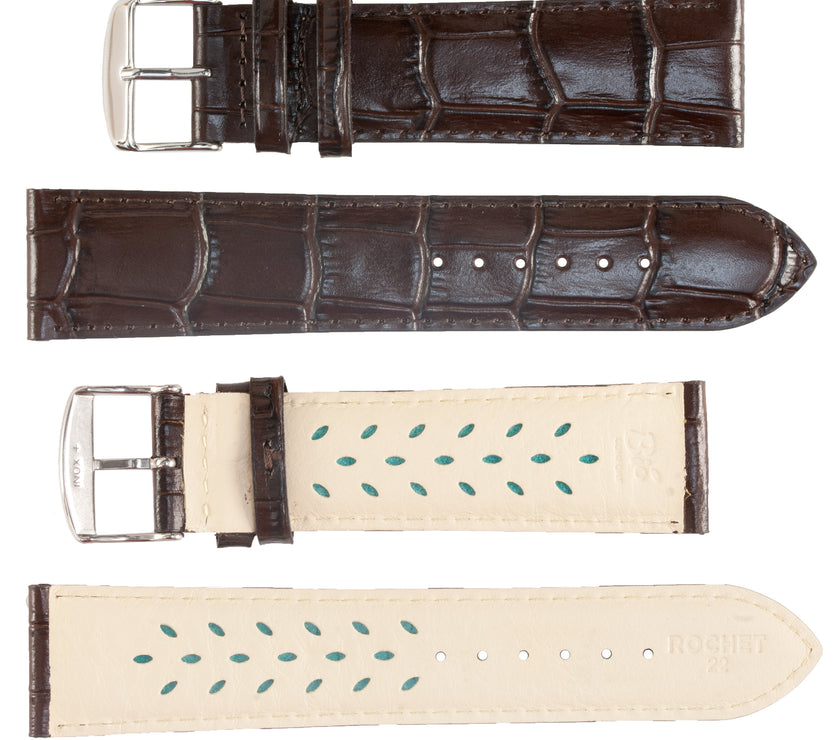 ROCHET No. 519 Alligator Grain Fine Leather Aerocomfort Straps (12mm~30mm)