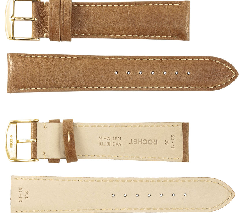 ROCHET No. 534 Grained Cowhide Fine Leather Straps (14mm~26mm)