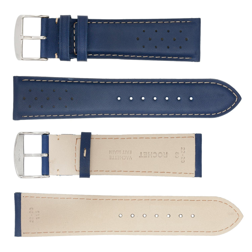 ROCHET No. 542 Cowhide Sport Fine Leather Straps with Contrast Stitching (18mm~22mm)