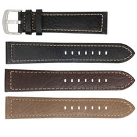 ROCHET No. 544 Grained Cowhide Leather Straps with Rawsilk Stitching (12mm~22mm)