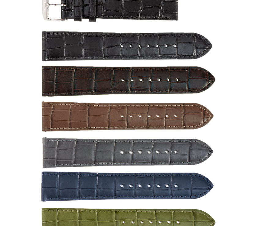 ROCHET No. 549 Alligator Grain Fine Leather Straps (12mm ~ 24mm)