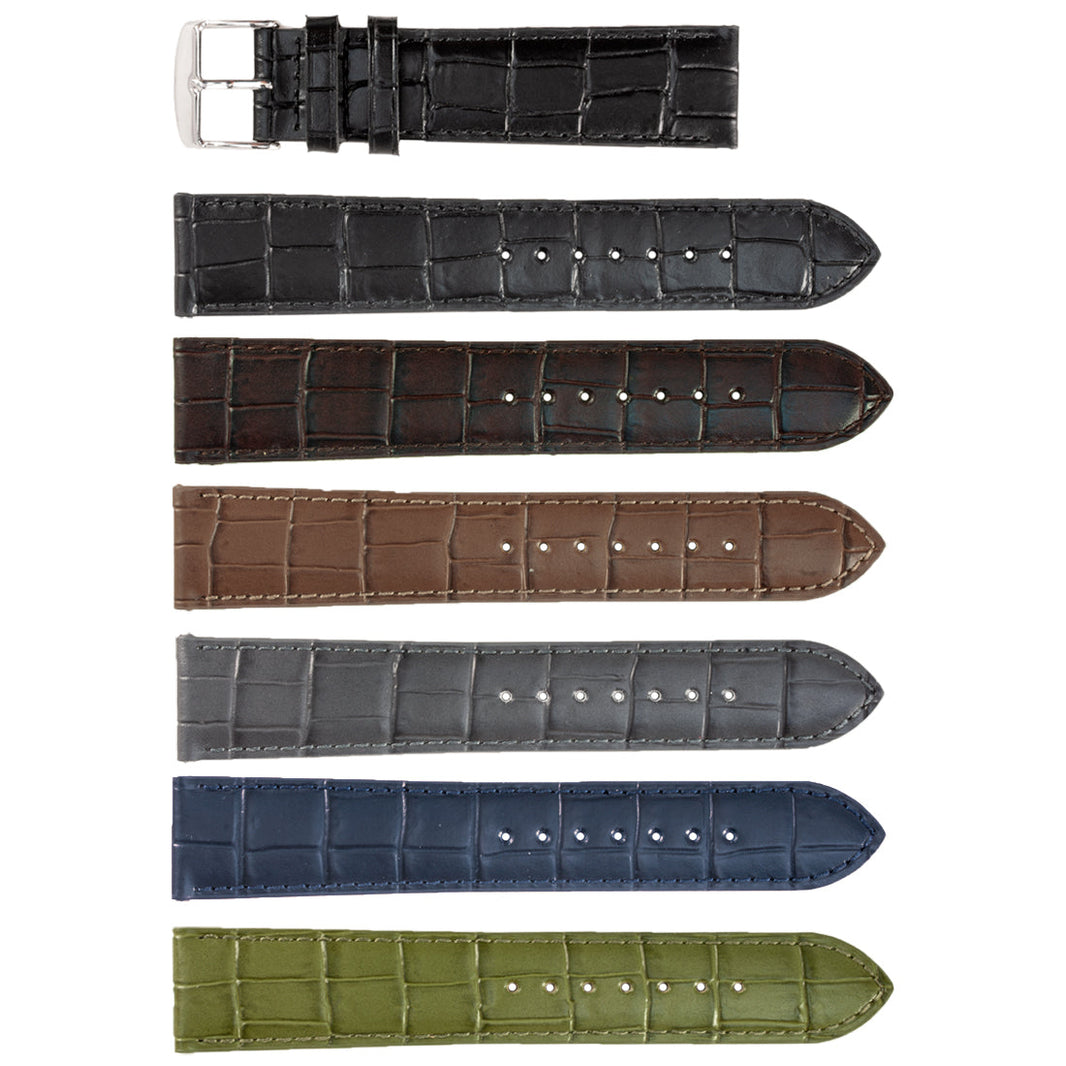 ROCHET No. 549 Alligator Grain Fine Leather Straps (12mm ~ 24mm)