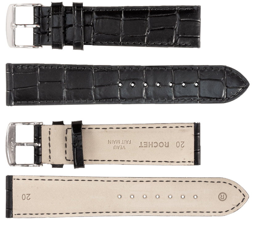 ROCHET No. 549 Alligator Grain Fine Leather Straps (12mm ~ 24mm)