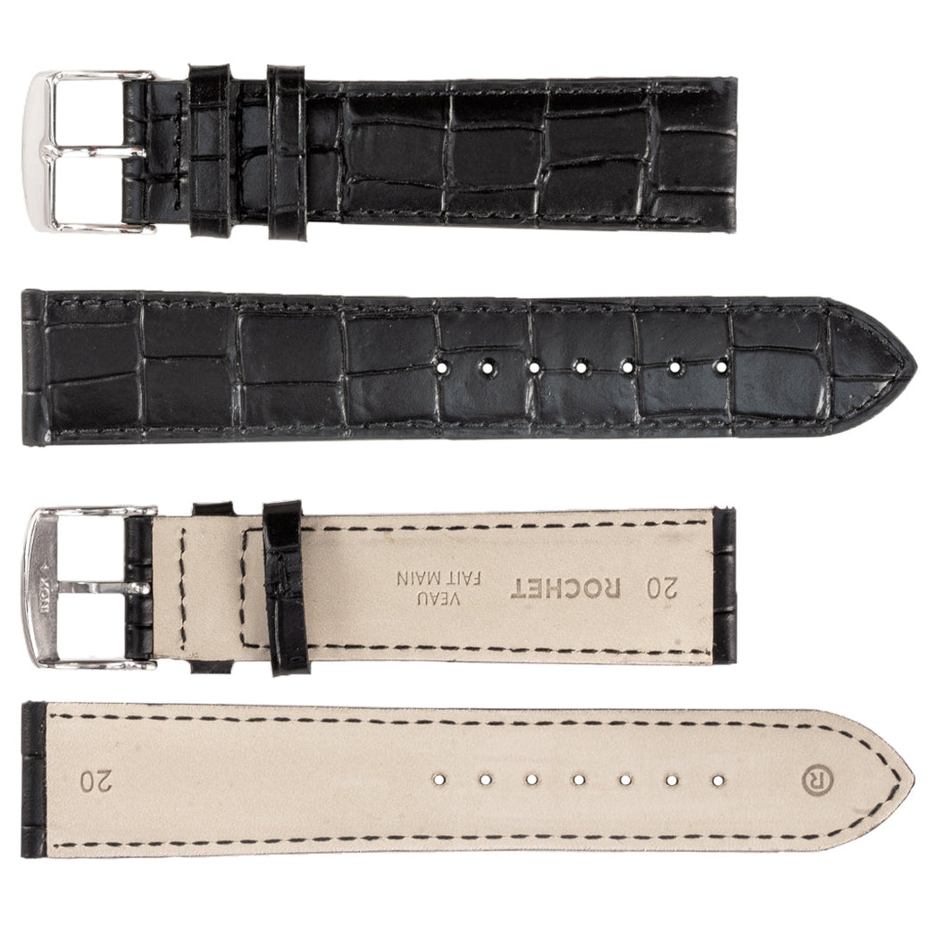 ROCHET No. 549 Alligator Grain Fine Leather Straps (12mm ~ 24mm)