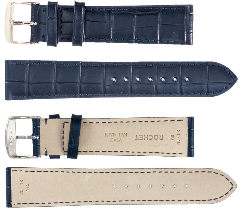 ROCHET No. 549 Alligator Grain Fine Leather Straps (12mm ~ 24mm)