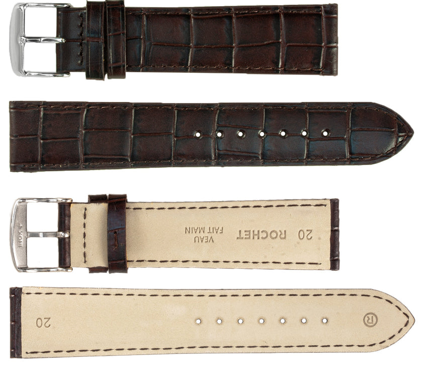 ROCHET No. 549 Alligator Grain Fine Leather Straps (12mm ~ 24mm)