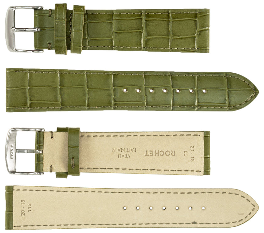 ROCHET No. 549 Alligator Grain Fine Leather Straps (12mm ~ 24mm)