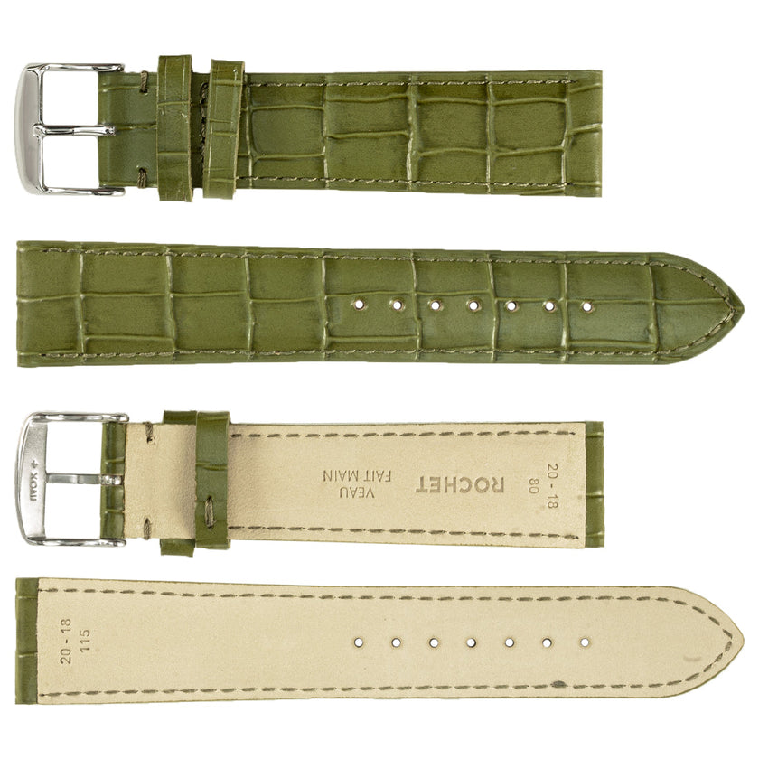 ROCHET No. 549 Alligator Grain Fine Leather Straps (12mm ~ 24mm)