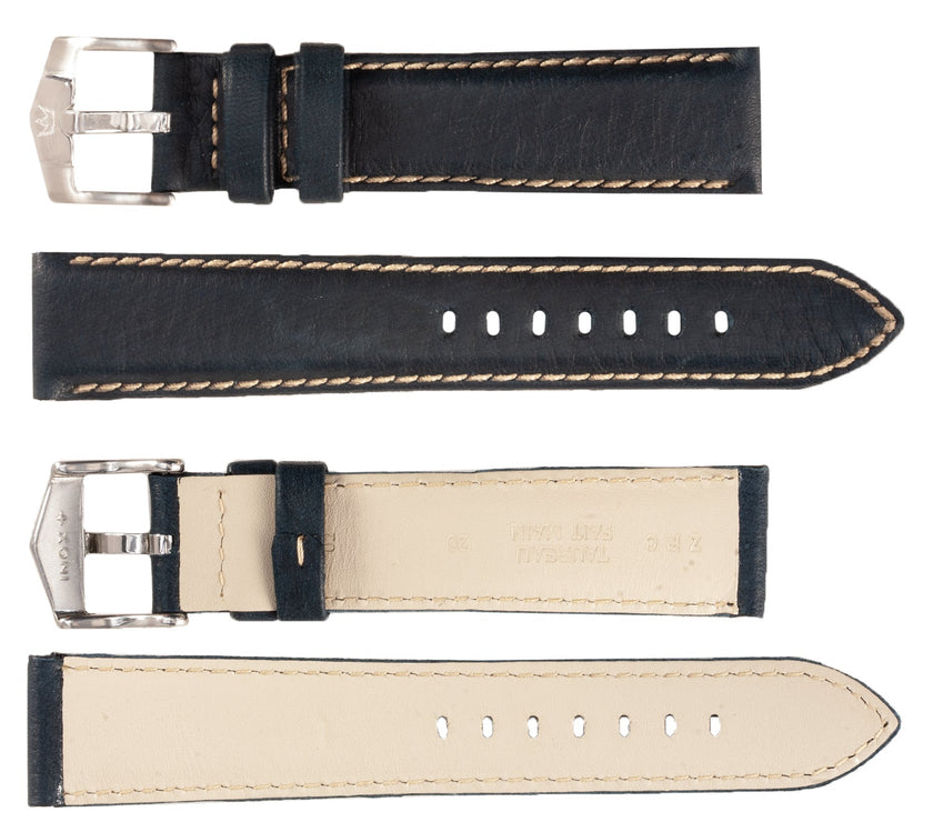 ROCHET No. 552 Bull Fine Leather Straps with Contrast Stitching (16mm~26mm)