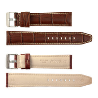 ROCHET No. 559 Alligator Grain Fine Leather Straps with Contrast Stitching (18mm ~ 30mm)