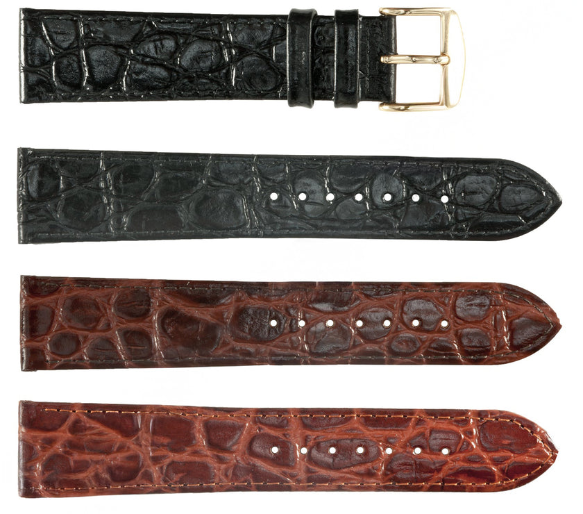 ROCHET No. 619 Crocodile Grain Fine Leather Straps (12mm~22mm)