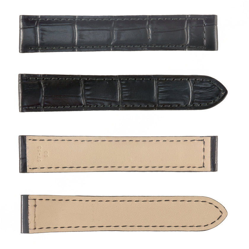 ROCHET No. 729 Alligator Grain to fit Cartier Deployment Buckle Leather Straps(15mm~17mm)