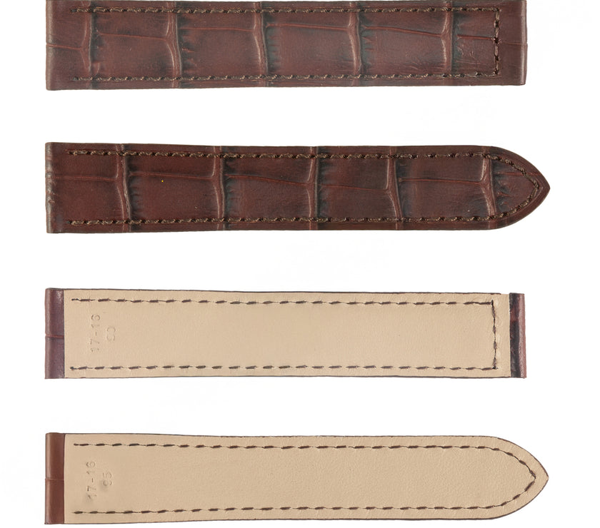 ROCHET No. 729 Alligator Grain to fit Cartier Deployment Buckle Leather Straps(15mm~17mm)