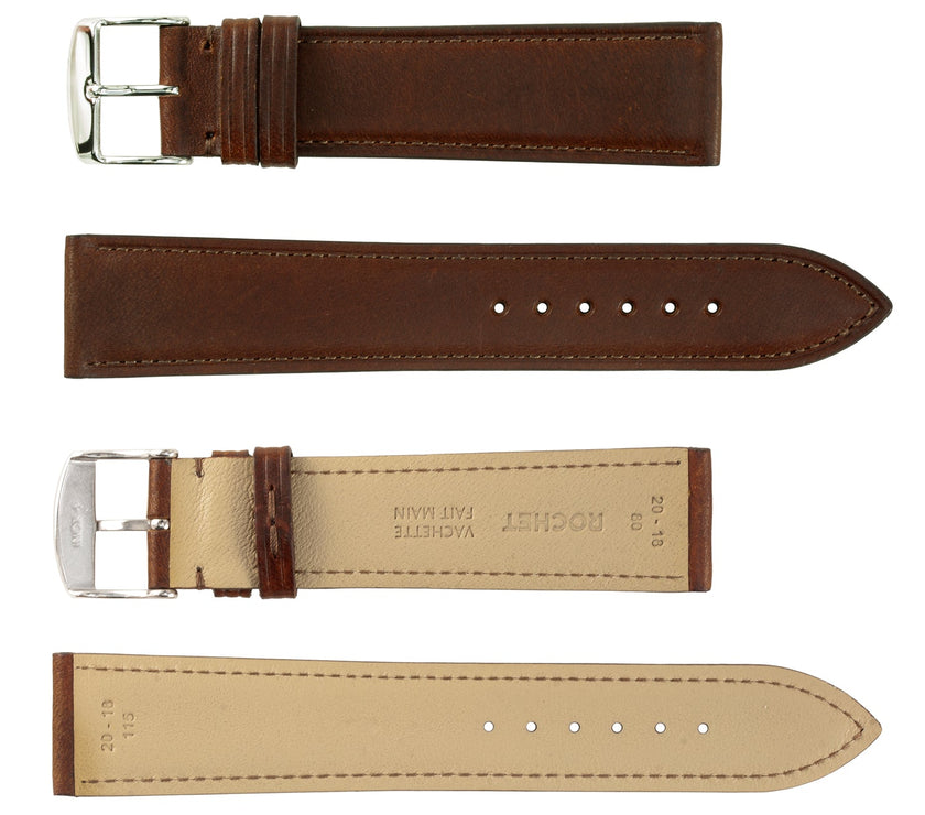 ROCHET No. 733 Cowhide Grain Classic Fine Leather Straps (14mm~20mm)