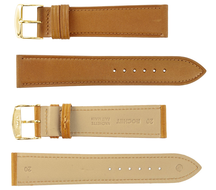 ROCHET No. 733 Cowhide Grain Classic Fine Leather Straps (14mm~20mm)