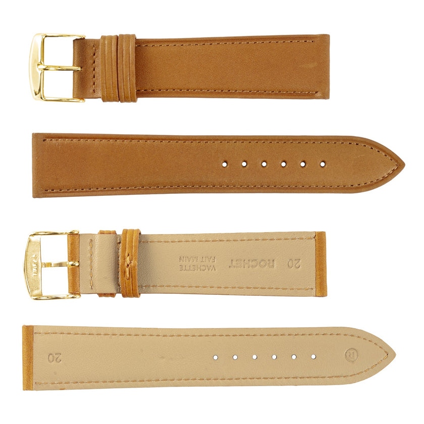 ROCHET No. 733 Cowhide Grain Classic Fine Leather Straps (14mm~20mm)