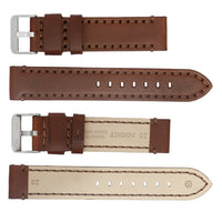 ROCHET No. 743 Ingrassata Cowhide Leather Straps with Heavy Stitching (20mm~24mm)