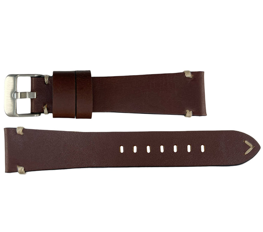 ROCHET No. 744 Cowhide Vintage Watch Straps with Hand-Sewn Stitching (20mm - 24mm)