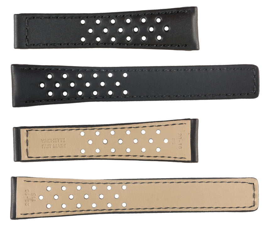 ROCHET No. 750 Calf Grain to fit Tag Heuer Deployment Buckle Leather Straps(20mm~22mm)