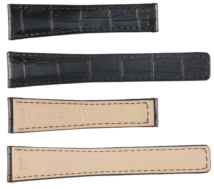 ROCHET No. 759 Alligator Grain to fit Tag Heuer Deployment Buckle (20mm~22mm) Leather Straps