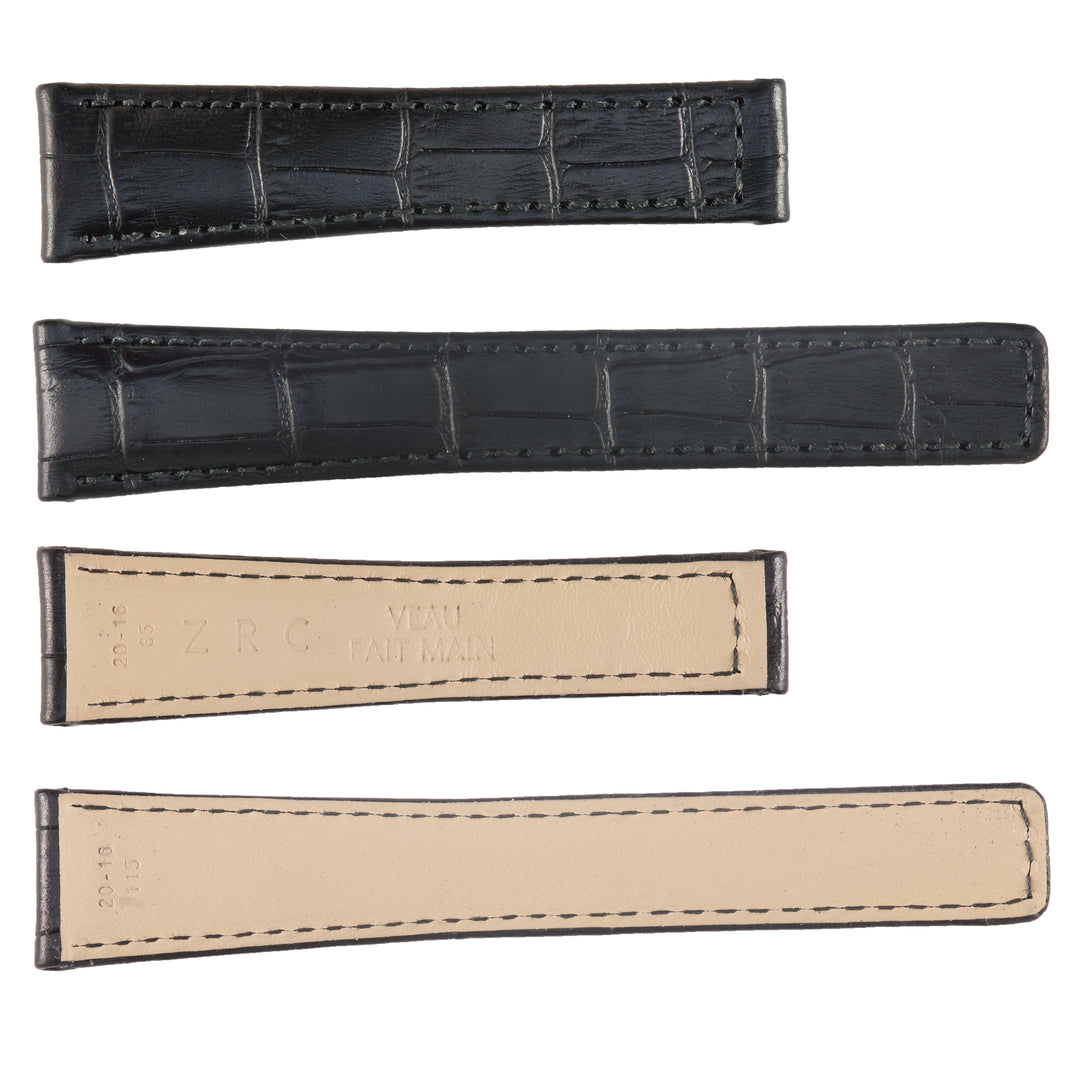 ROCHET No. 759 Alligator Grain to fit Tag Heuer Deployment Buckle (20mm~22mm) Leather Straps