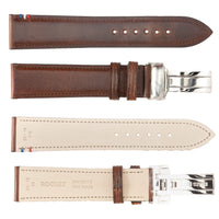 ROCHET No. 790 Cowhide Grain Butterfly Deployment Buckle Leather Straps (18mm~22mm)