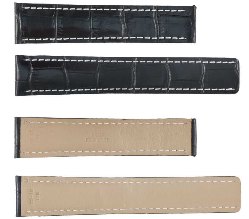 ROCHET No. 799 Calf Grain to fit Breitling Deployment Buckle Leather Straps (20mm~22mm)