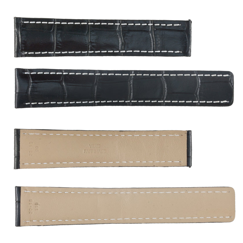 ROCHET No. 799 Calf Grain to fit Breitling Deployment Buckle Leather Straps (20mm~22mm)