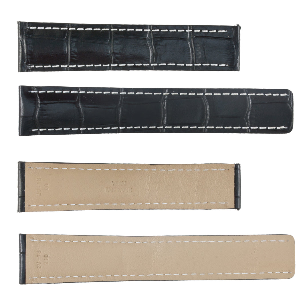 ROCHET No. 799 Calf Grain to fit Breitling Deployment Buckle Leather Straps (20mm~22mm)