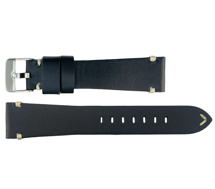 ROCHET No. 744 Cowhide Vintage Watch Straps with Hand-Sewn Stitching (20mm - 24mm)